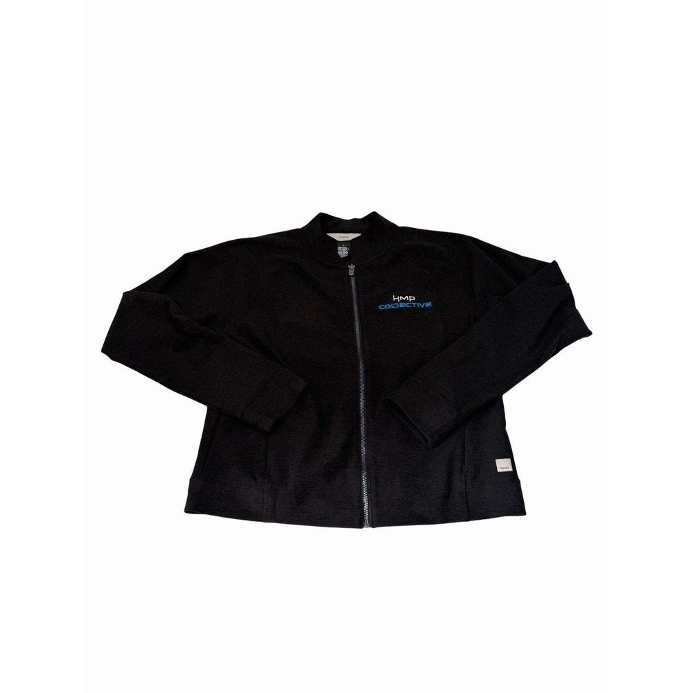 Vuori Women's bomber-style‎ full-zip performance jacket Dark Grey With Logo